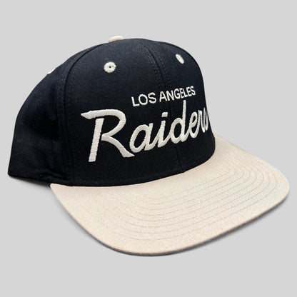 Raree Finds Reebok NFL Vintage Collection Los Angeles Raiders black and grey script snapback hat
