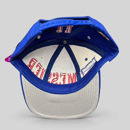 Raree Finds vintage New York Rangers Starter snapback interior showing grey undervisor and Messier embroidery