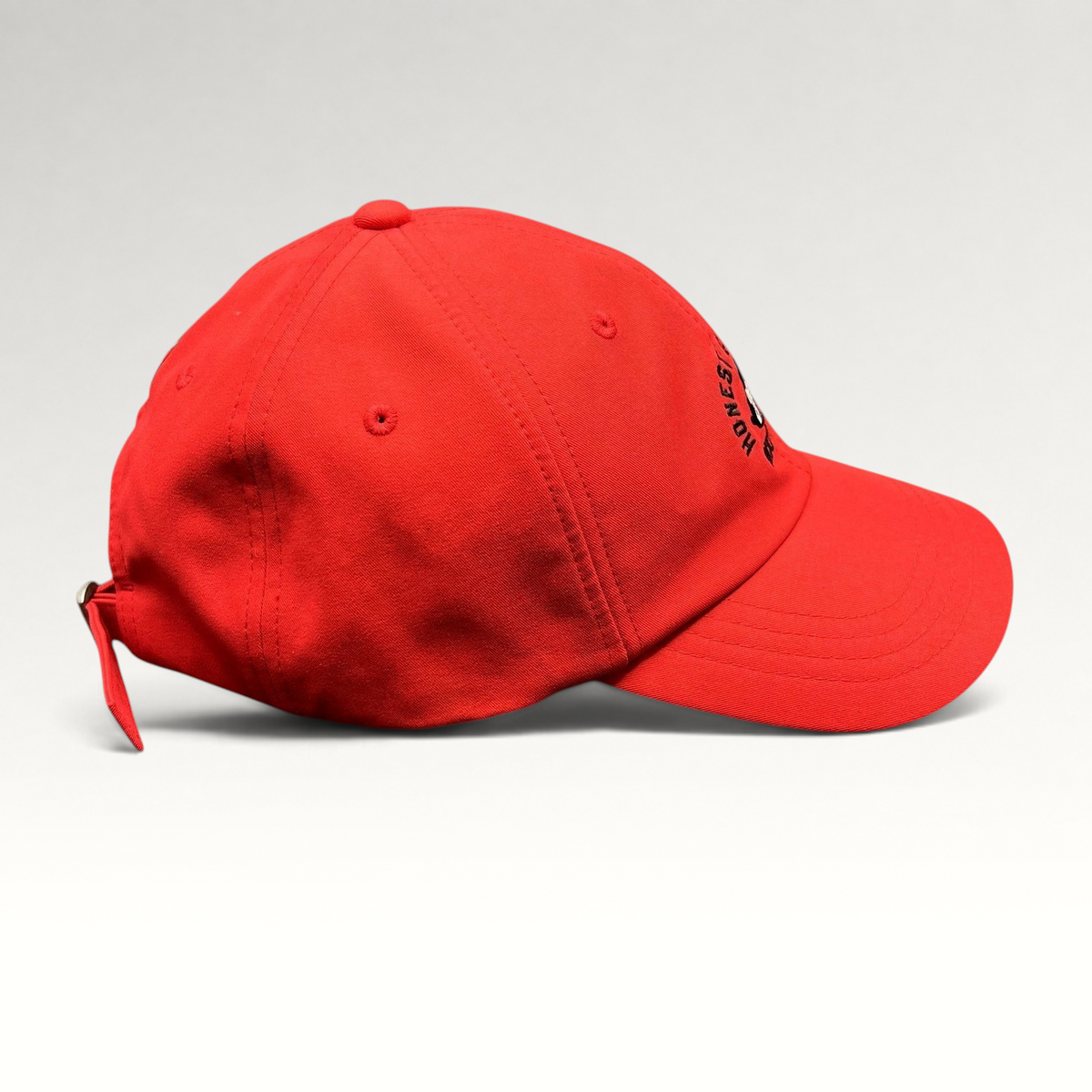 Raree Finds bright red Disney Mickey Mouse Club House strapback hat with Honest and Honor 28 embroidery