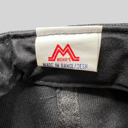 Raree Finds vintage Scream 2 movie promo snapback interior tag by Mohr's on black cotton twill fabric