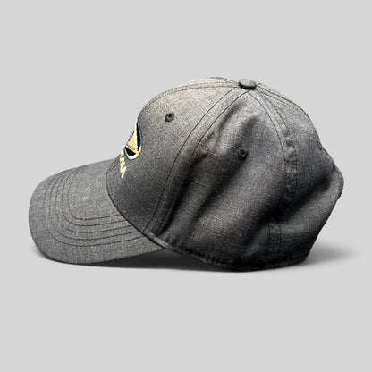Raree Finds vintage sun-faded black cotton strapback hat with Sedona Arizona Southwestern embroidery