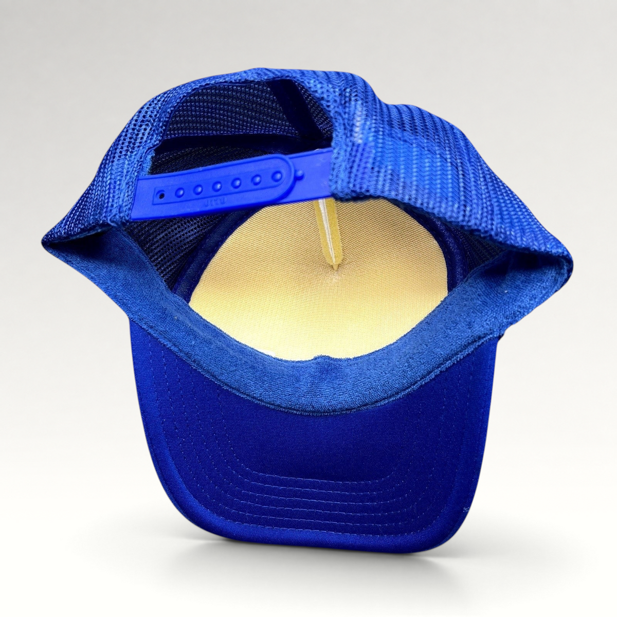 Raree Finds blue and white Sonic The Hedgehog trucker hat with mesh back and adjustable snapback closure