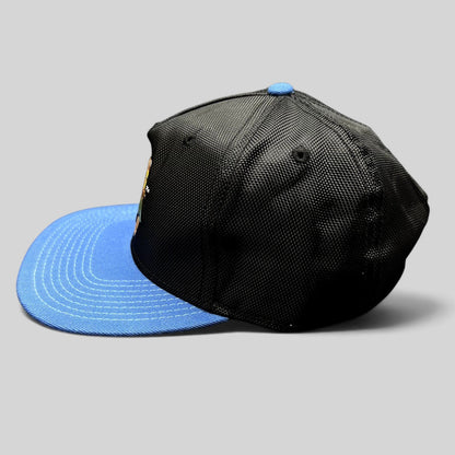 Raree Finds 2016 Space Jam snapback hat with a textured black crown and bright blue flat brim
