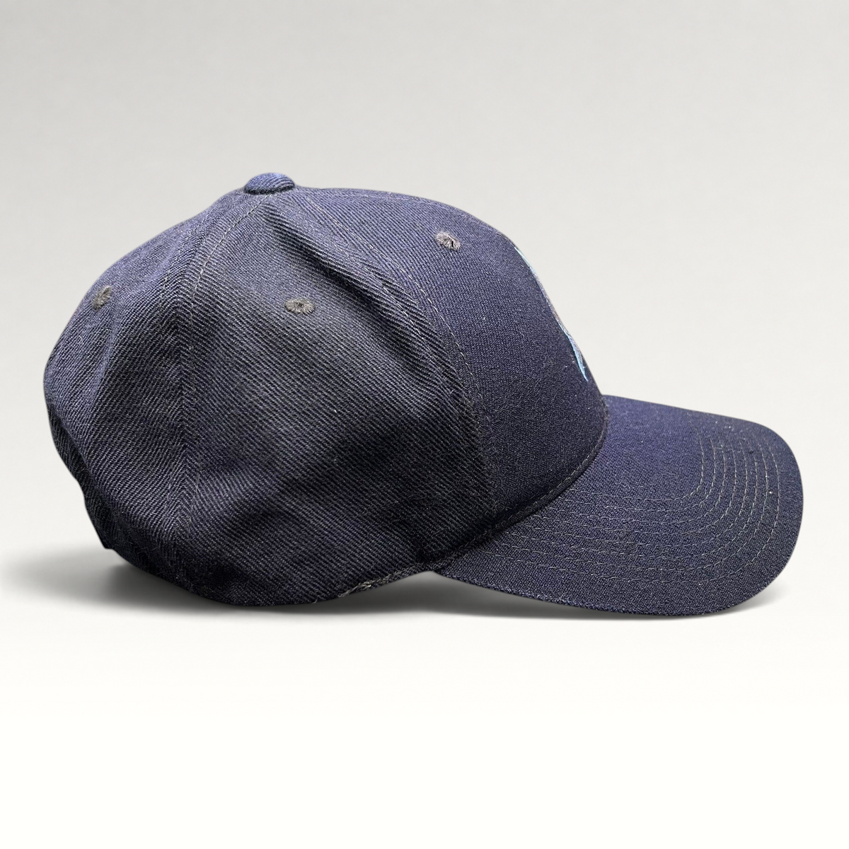 Raree Finds navy blue cotton twill Star Trek 2009 film crew promo strapback hat with Starfleet delta insignia