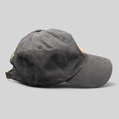 Raree Finds black cotton Star Wars Force Awakens BB-8 cast and crew strapback hat with brass buckle closure
