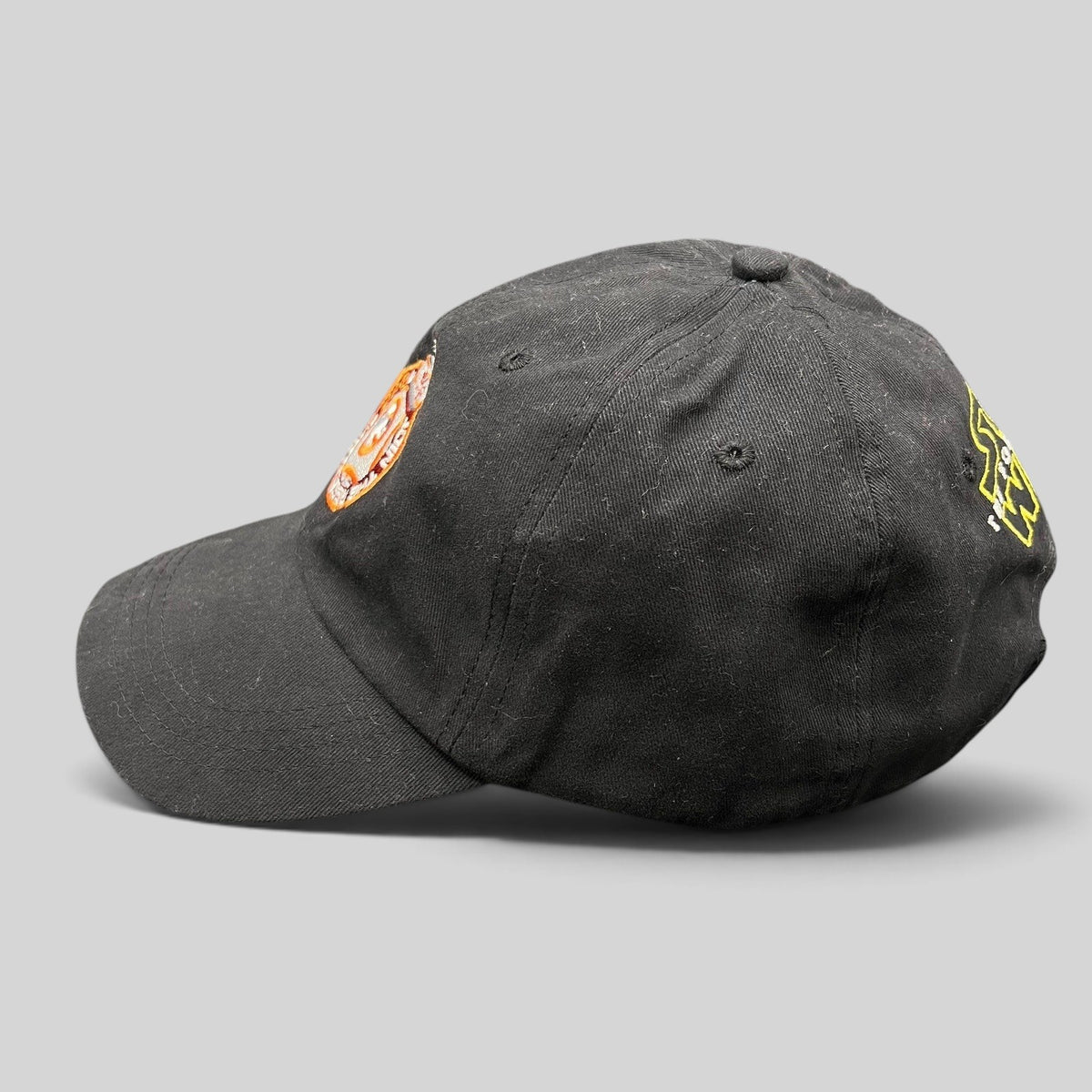 Raree Finds Star Wars The Force Awakens black cotton strapback hat featuring an embroidered BB-8 droid emblem