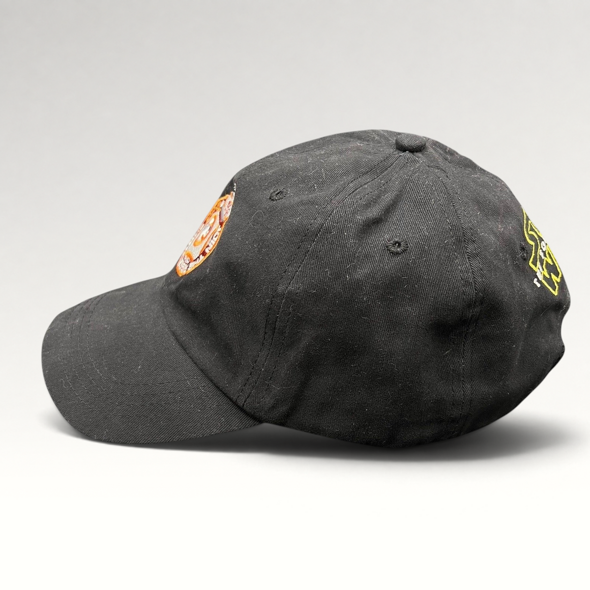 Raree Finds Star Wars The Force Awakens black cotton strapback hat featuring an embroidered BB-8 droid emblem
