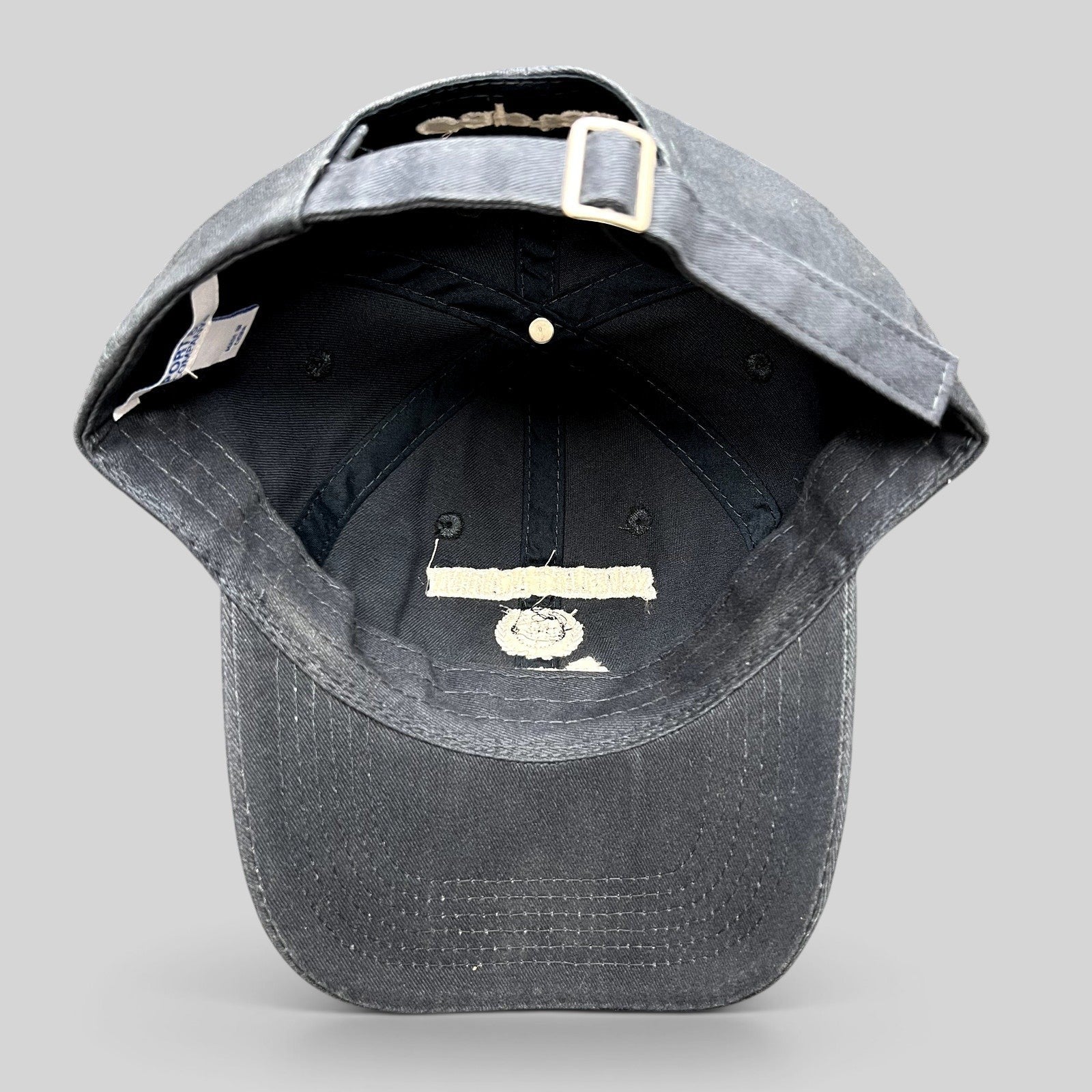 Raree Finds navy blue cotton Starfleet Academy Alumni strapback hat with Captain embroidery on the back strap