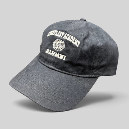 Raree Finds navy blue cotton Starfleet Academy Alumni strapback hat with white embroidered crest and curved brim