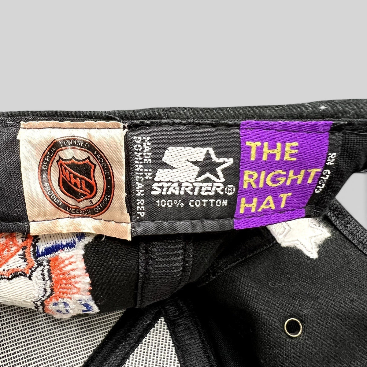 Raree Finds vintage 1997 Detroit Red Wings Stanley Cup hat interior Starter and NHL licensed product tags