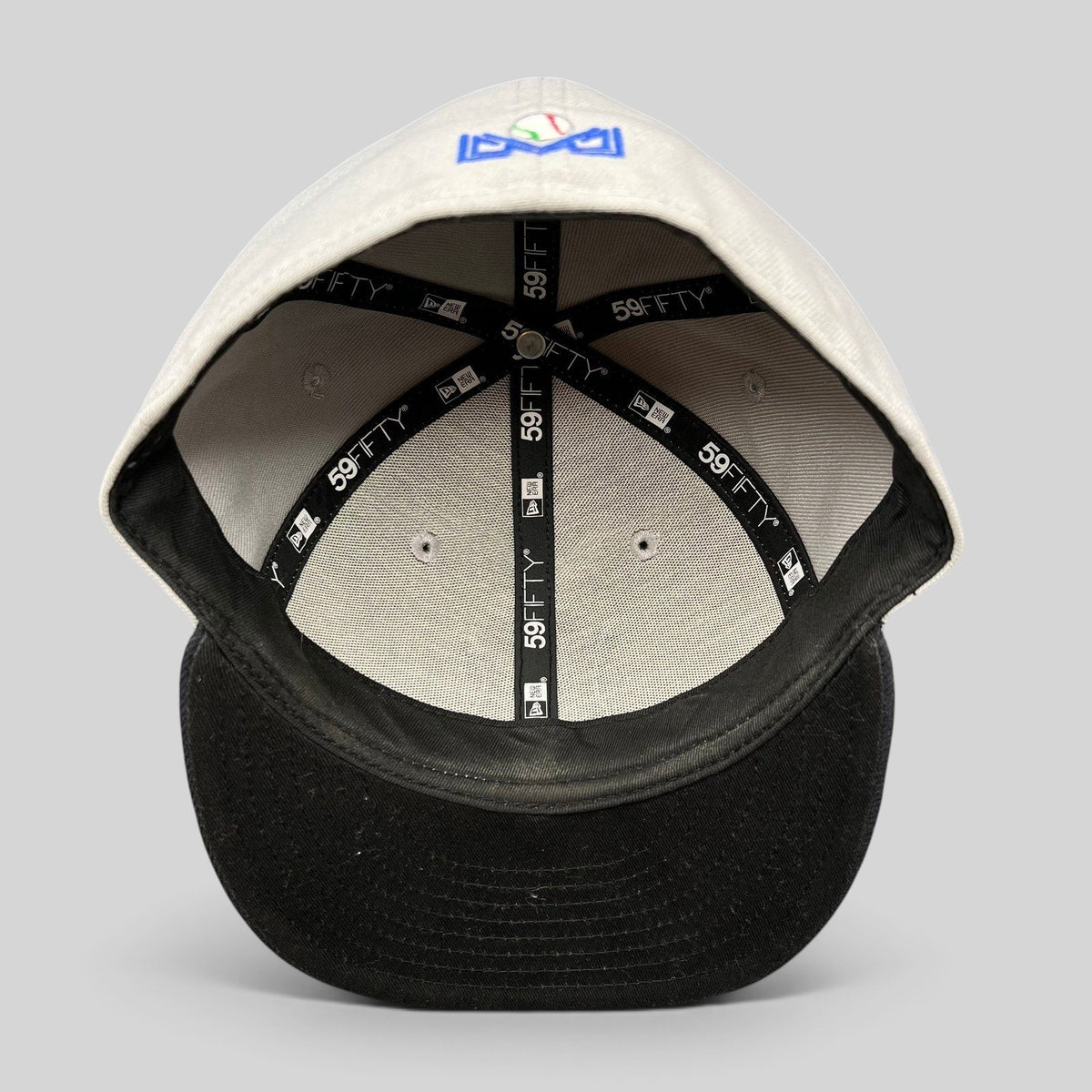 Raree Finds Sultanes de Monterrey New Era 59FIFTY fitted hat interior showing branded taping and structured crown