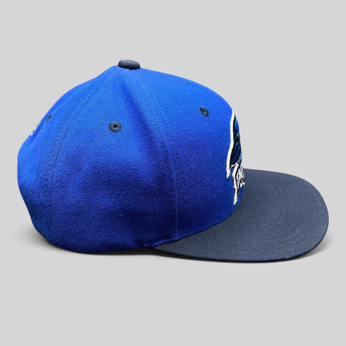 Raree Finds 2017 Taoyuan baseball snapback in royal blue with navy brim and embroidered raven logo