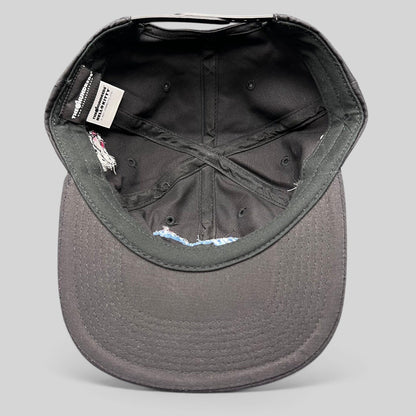 Raree Finds The Hundreds x Hello Kitty black cotton snapback hat interior view showing collaboration branding tags