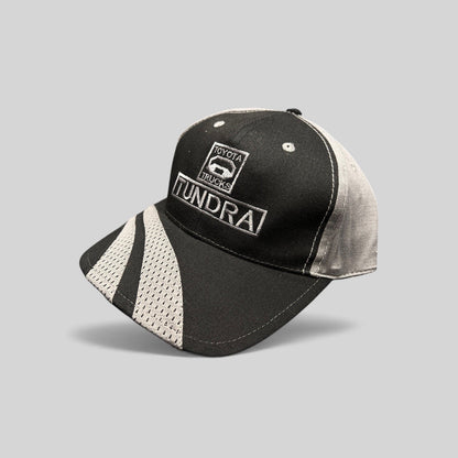 Raree Finds black and gray Toyota Tundra Trucks structured cap with embroidered logo and mesh brim detail