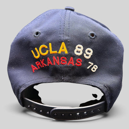 Raree Finds vintage 1995 UCLA Bruins snapback hat featuring embroidered score detail on the back in navy cotton twill