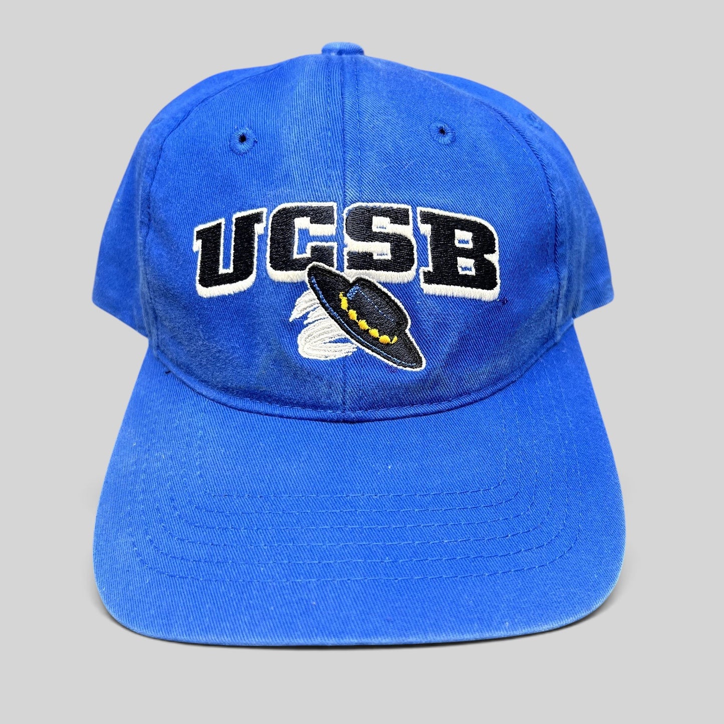 Raree Finds vintage royal blue UCSB Gauchos cotton strapback hat with embroidered university logo