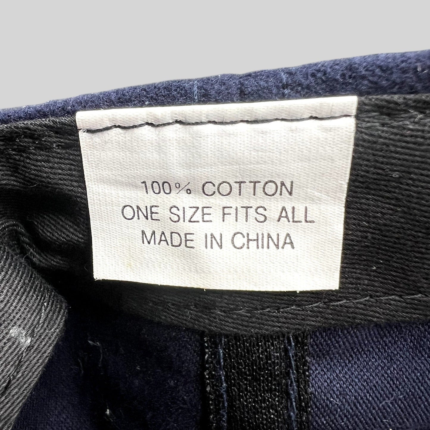 Raree Finds vintage UGG Australia hat interior tag showing 100 percent cotton and made in China details