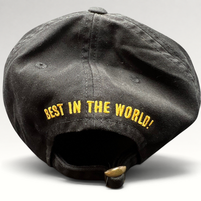 Raree Finds vintage 2006 USA Ski Team Torino Olympics black cotton strapback hat with gold Best in the World embroidery