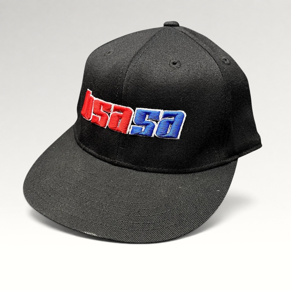 Raree Finds black Flexfit hat with embroidered USA50 logo from the 2011 USASA National Championships