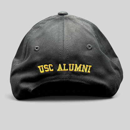 Raree Finds black USC Trojans Alumni snapback hat with yellow embroidered text on the back