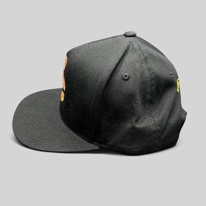 Raree Finds vintage USC Trojans snapback hat in black cotton with cardinal and gold embroidered logo and flat brim