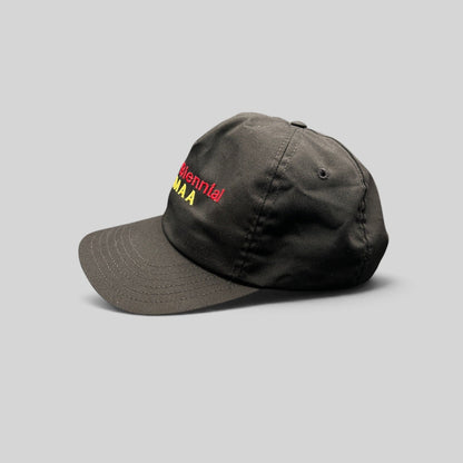 Raree Finds vintage 1993 WMAA Biennial black snapback cap with red and yellow embroidery and flat bill