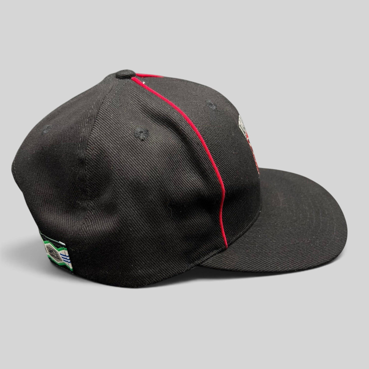 Raree Finds vintage Adidas DC United MLS snapback hat in black with red piping and embroidered team crest