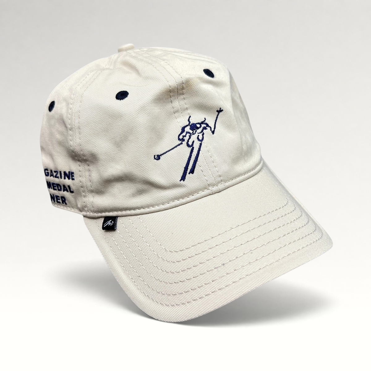 Raree Finds vintage Durrance Sports Aspen cotton strapback hat with embroidered skier and Gold Medal Winner text