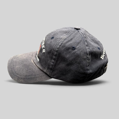 Raree Finds vintage Budweiser American Classic cotton twill strapback hat with American flag and Brewed in L.A. detail