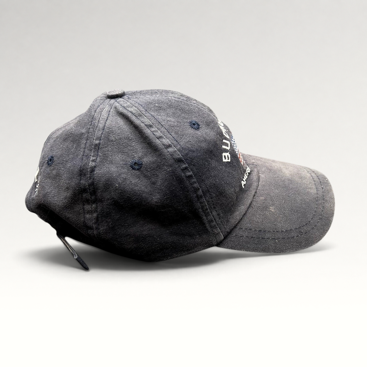 Raree Finds vintage Budweiser American Classic cotton twill strapback hat with embroidered flag and LA brewery detail