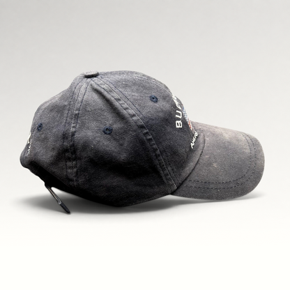 Raree Finds vintage Budweiser American Classic cotton twill strapback hat with embroidered flag and LA brewery detail