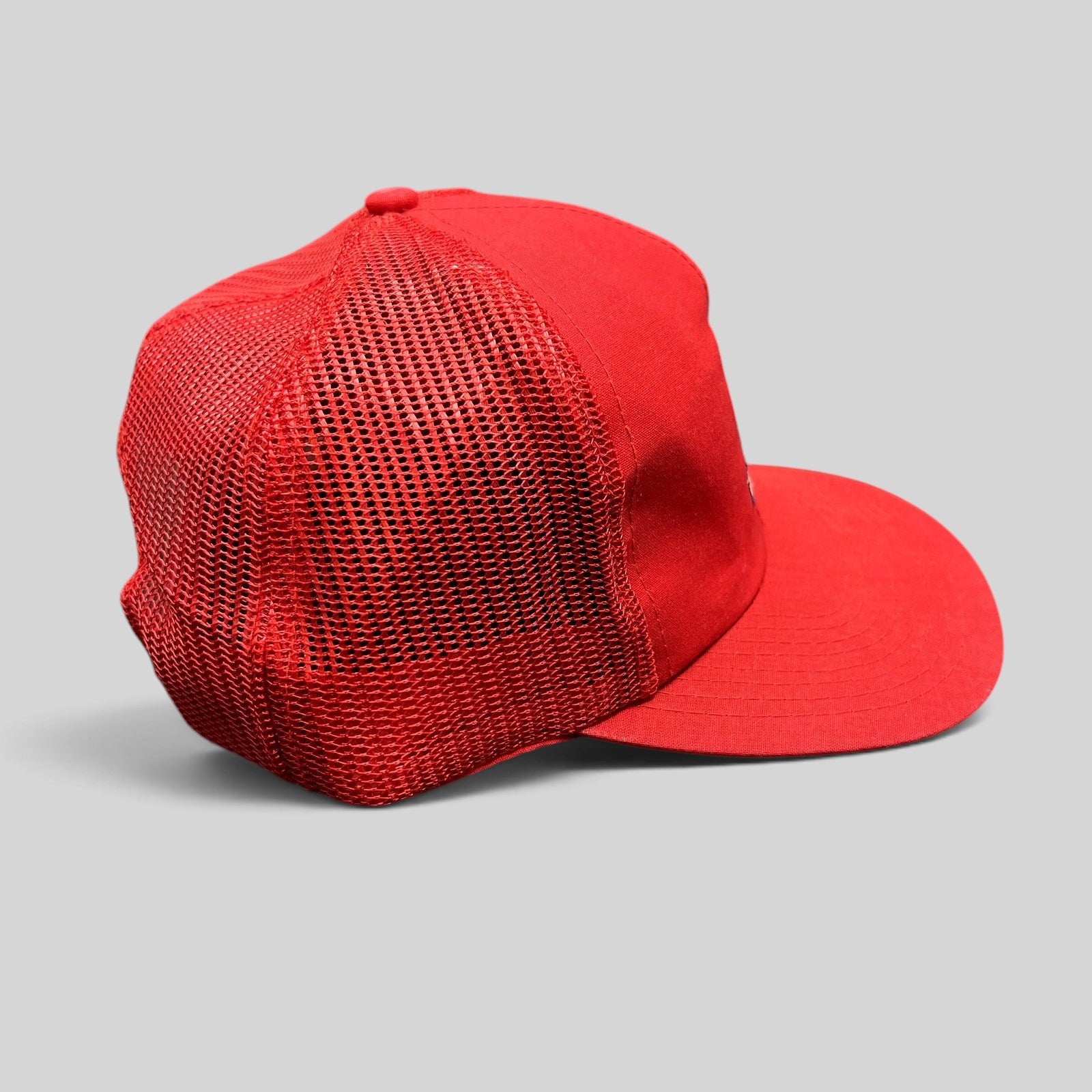 Raree Finds vintage St. Louis Cardinals red mesh trucker snapback hat with green undervisor
