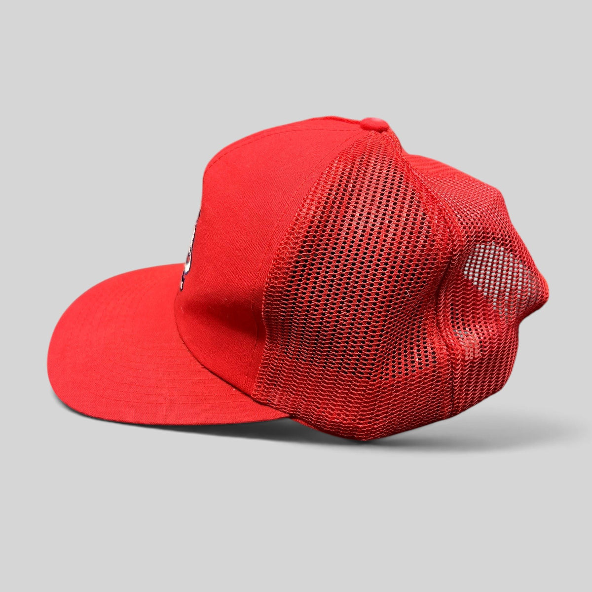 Raree Finds vintage red St. Louis Cardinals mesh trucker snapback hat with embroidered logo and green undervisor