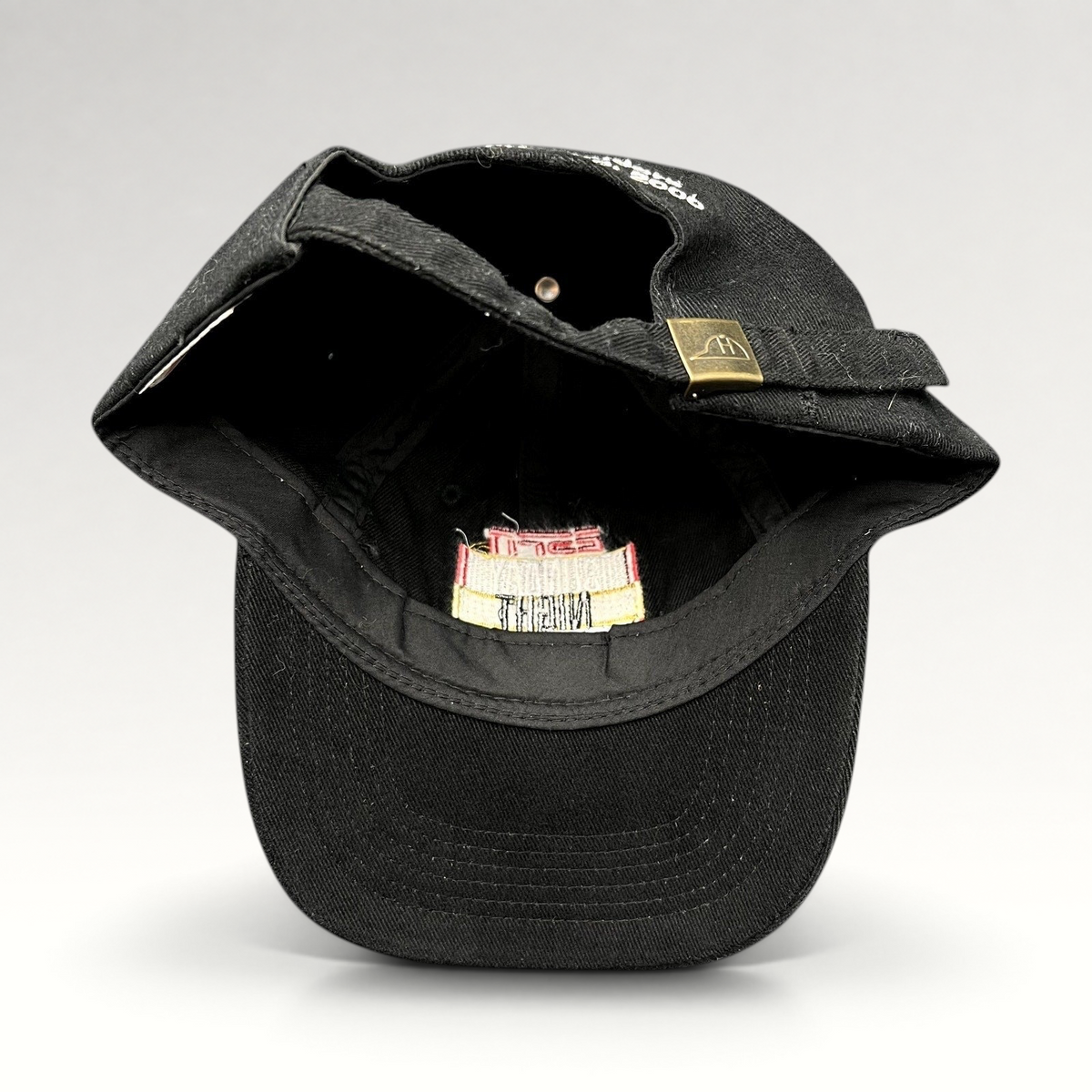 Raree Finds vintage black cotton ESPN Sunday Night Football strapback hat with metal slider and interior branding