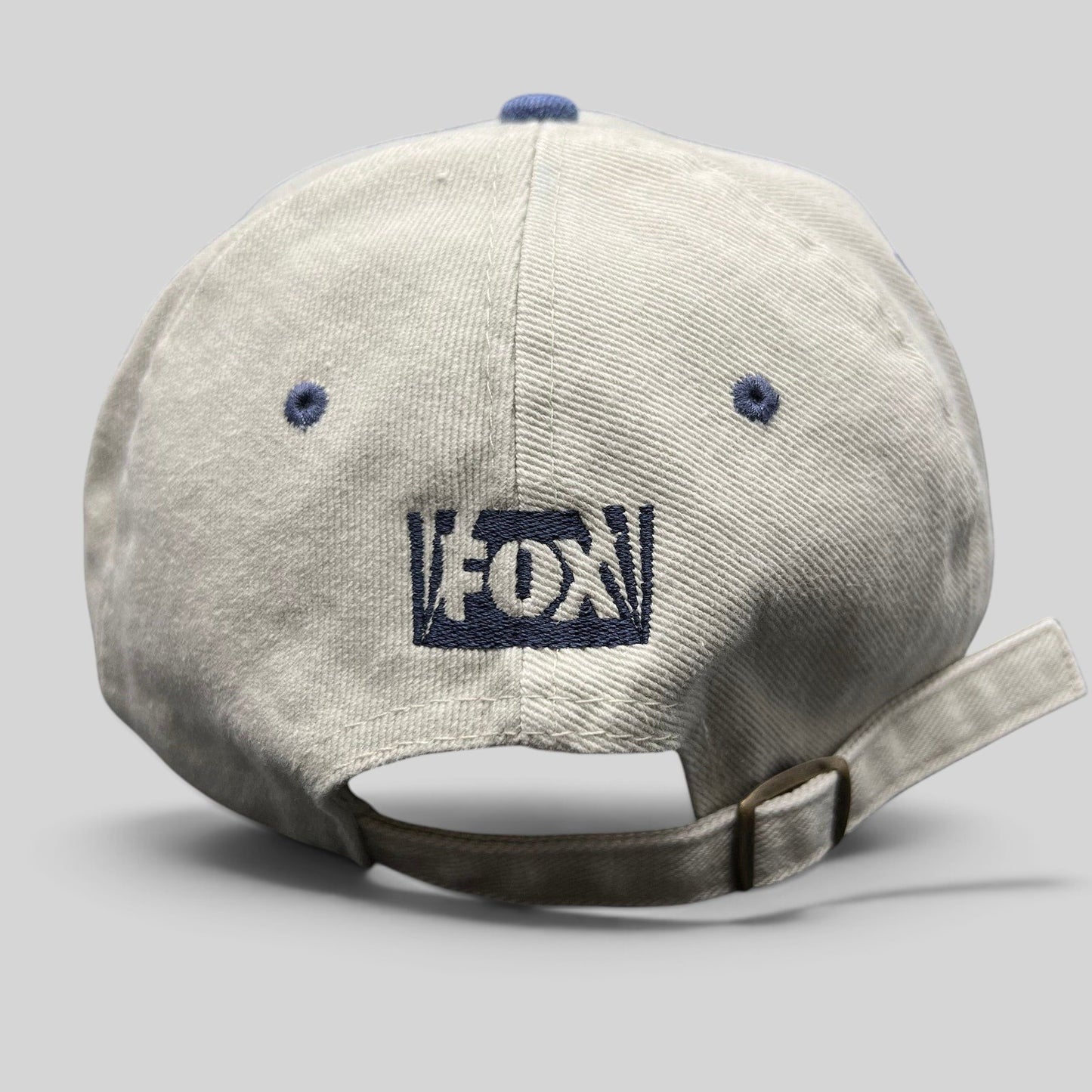 Raree Finds vintage beige Melrose Place FOX TV promo cap with navy blue embroidered logo and adjustable strap back