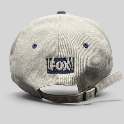 Raree Finds vintage beige Melrose Place FOX TV promo cap with navy blue embroidered logo and adjustable strap back