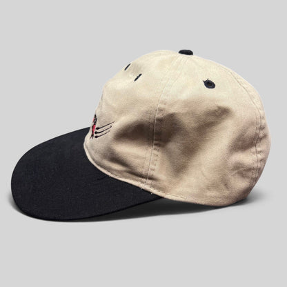 Raree Finds vintage OTTO Cap featuring a tan crown, black brim, and embroidered Gotta Java coffee shop logo.