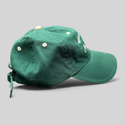 Raree Finds vintage green cotton strapback golf hat with Wells Fargo Sterling Cup Classic embroidery