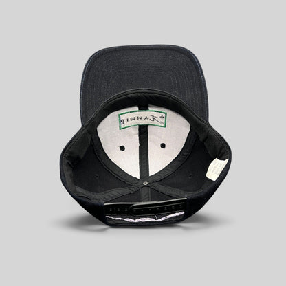 Raree Finds vintage Jimmy V charity snapback hat interior view showing embroidered quote on white cotton lining