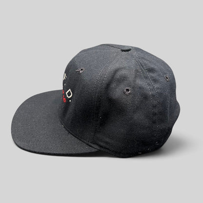 Raree Finds vintage New Era Pro Model LAFD Task Force 60 black snapback hat with red embroidery and grey underbrim