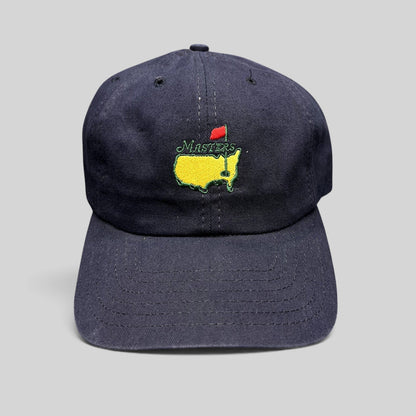 Raree Finds vintage navy blue American Needle Masters golf tournament strapback hat with embroidered USA map logo