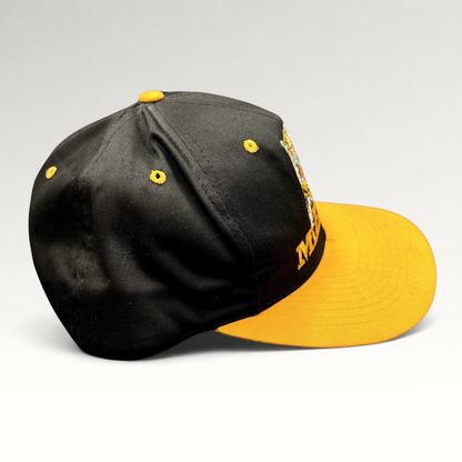 Raree Finds vintage University of Missouri Mizzou snapback hat in black and gold with embroidered tiger mascot