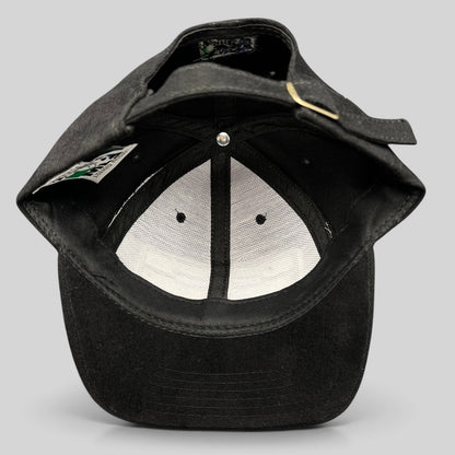 Raree Finds vintage 1998 MLS Cup DC United strapback hat interior view showing black fabric and adjustable strap