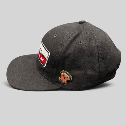 Raree Finds vintage 1998 MLS Cup black strapback hat with embroidered patch and DC United collectible side pin