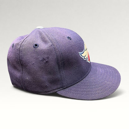 Raree Finds vintage navy wool New Era 59FIFTY Anaheim Angels fitted hat with embroidered winged A logo