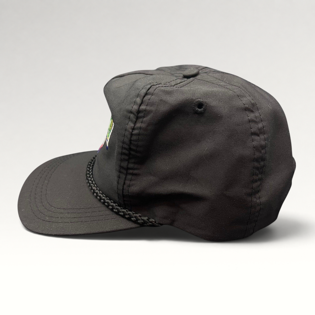 Raree Finds vintage black NFL Pro Bowl snapback rope hat with colorful embroidered logo and braided brim detail