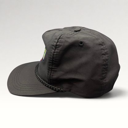 Raree Finds vintage black NFL Pro Bowl snapback rope hat with colorful embroidered logo and braided brim detail