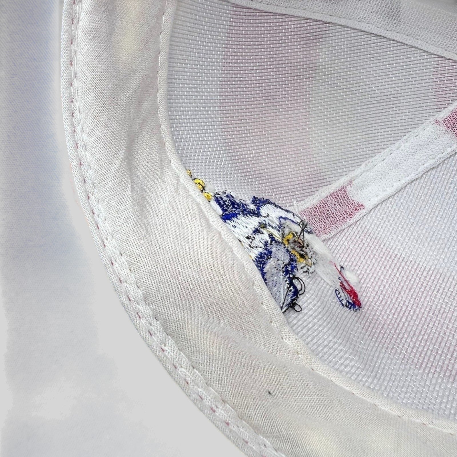 Raree Finds vintage Nissin Cap patriotic hat with embroidered eagle and American flag pattern detail