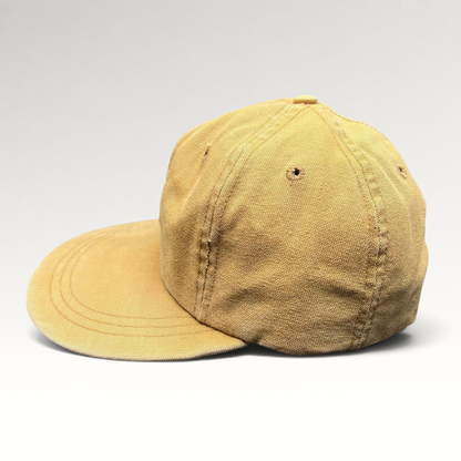 Raree Finds vintage Polo Ralph Lauren Sportsman tan cotton canvas fitted hat with unstructured crown and flat brim.