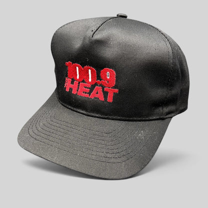 Raree Finds vintage 90s 100.9 The Heat radio station snapback cap in black with red embroidered logo